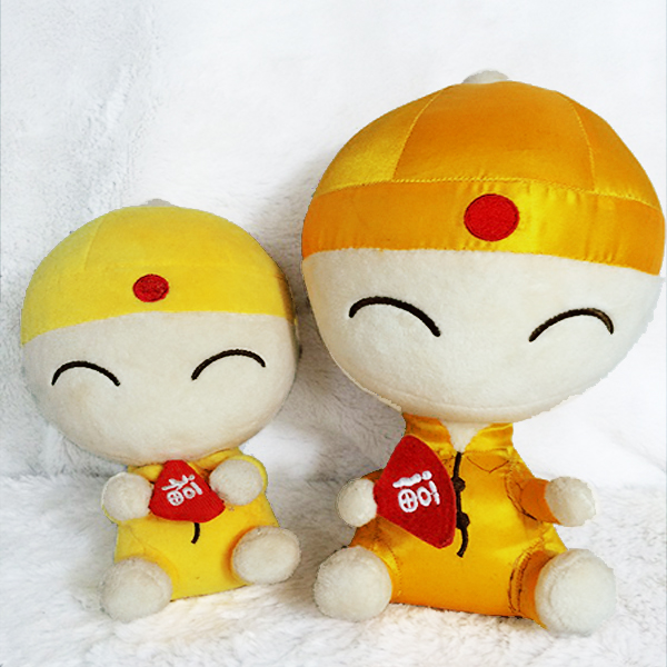 毛绒玩具厂家生产中國(guó)风吉祥物(wù)公仔-唐装福宝娃娃